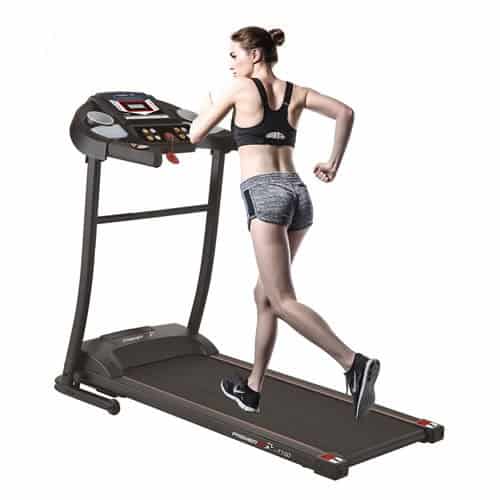 PremierFit T100 - Cinta de correr eléctrica motorizada / máquina de correr plegable con monitor de frecuencia cardíaca, ...