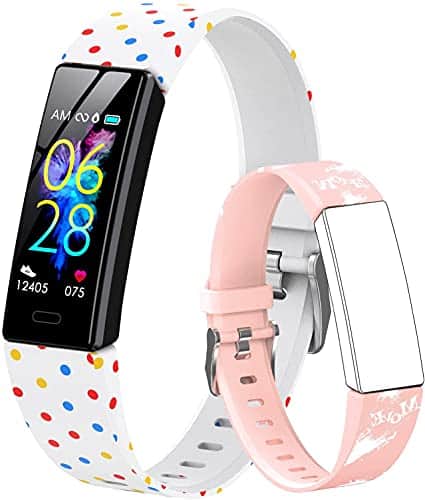 Dwfit Fitness Tracker Smartwatch Reloj Niño Niña Hombre Mujer, Podómetro Smartwatch Activity Tracker Deportes Impermeable, Monitor de Ritmo Cardíaco Dormir Podómetro Calorías para Android iOS